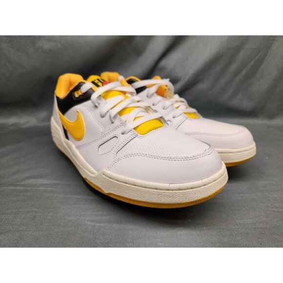 Nike Men's Full Force Low Sneakers Leather White Gold Black Size 10 NEW IN BOX - Picture 11 of 12